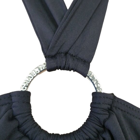 MICHAEL Kors Logo Ring Blouson Tankini Top - Iconic Solids. Size Small - Picture 9 of 10